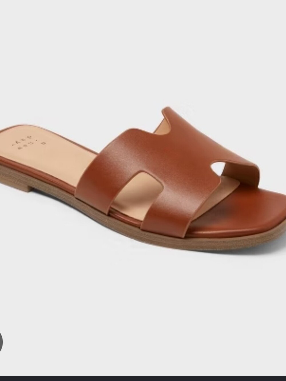A New Day Nina Slide Sandals Cognac Size 6
